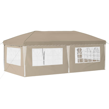 Tenda per feste a pop-up 575 x 289 x 245 cm Crema
