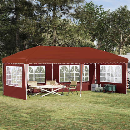 Tenda per feste a pop-up 575 x 289 x 245 cm Terracotta
