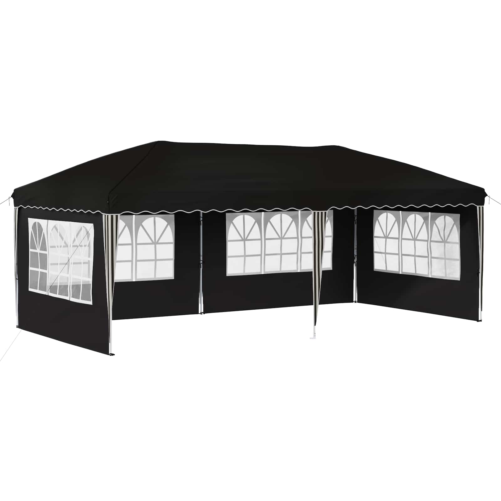 Tenda per feste a pop-up 575 x 289 x 245 cm Nero | homemem39