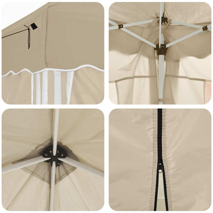 Tenda per feste a pop-up 575 x 288 x 245 cm Crema