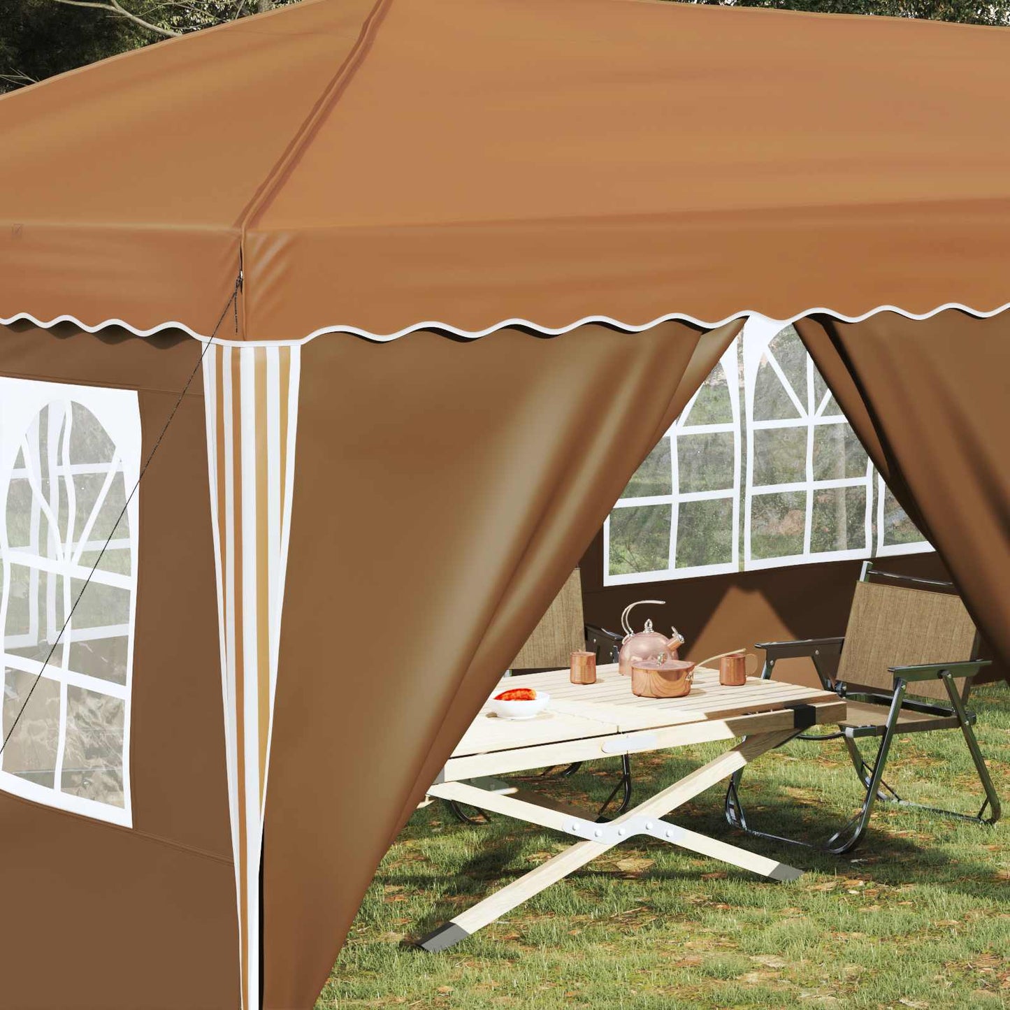 Tenda per feste a pop-up 575 x 288 x 245 cm Beige | homemem39