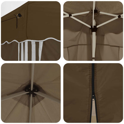 Tenda per feste a pop-up 575 x 288 x 245 cm Tortora