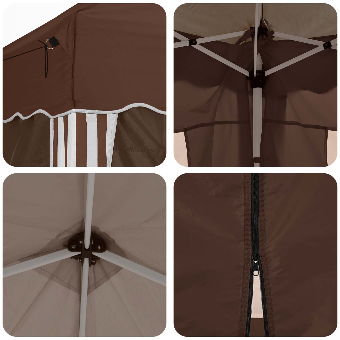 Tenda per feste a pop-up 575 x 288 x 245 cm Marrone