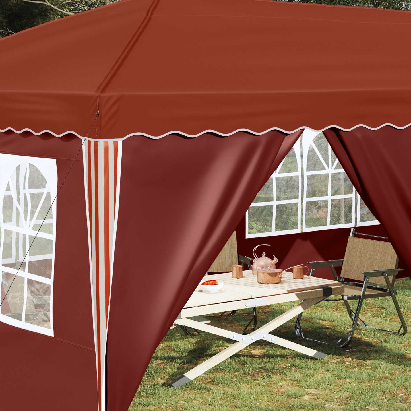 Tenda per feste a pop-up 575 x 288 x 245 cm Terracotta | homemem39