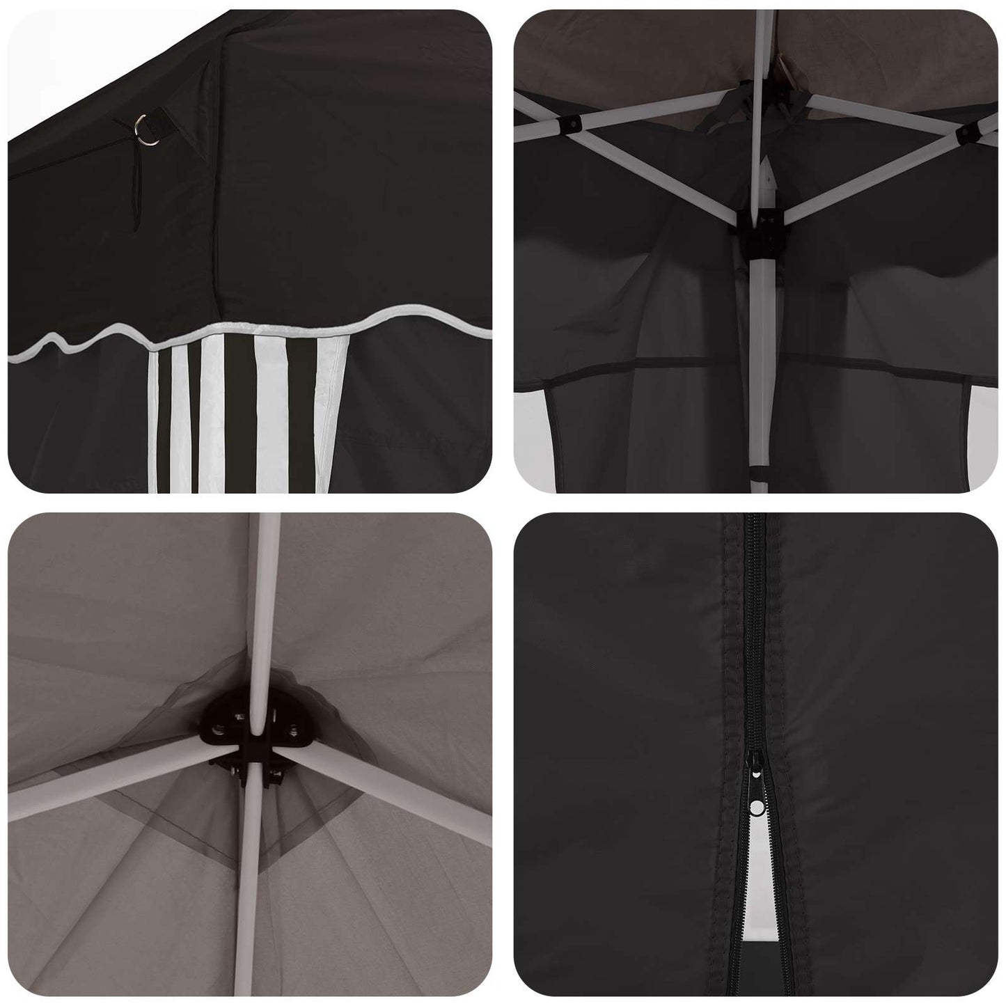 Tenda per feste a pop-up 575 x 288 x 245 cm Nero