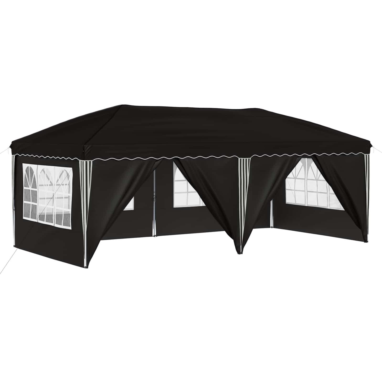 Tenda per feste a pop-up 575 x 288 x 245 cm Nero | homemem39