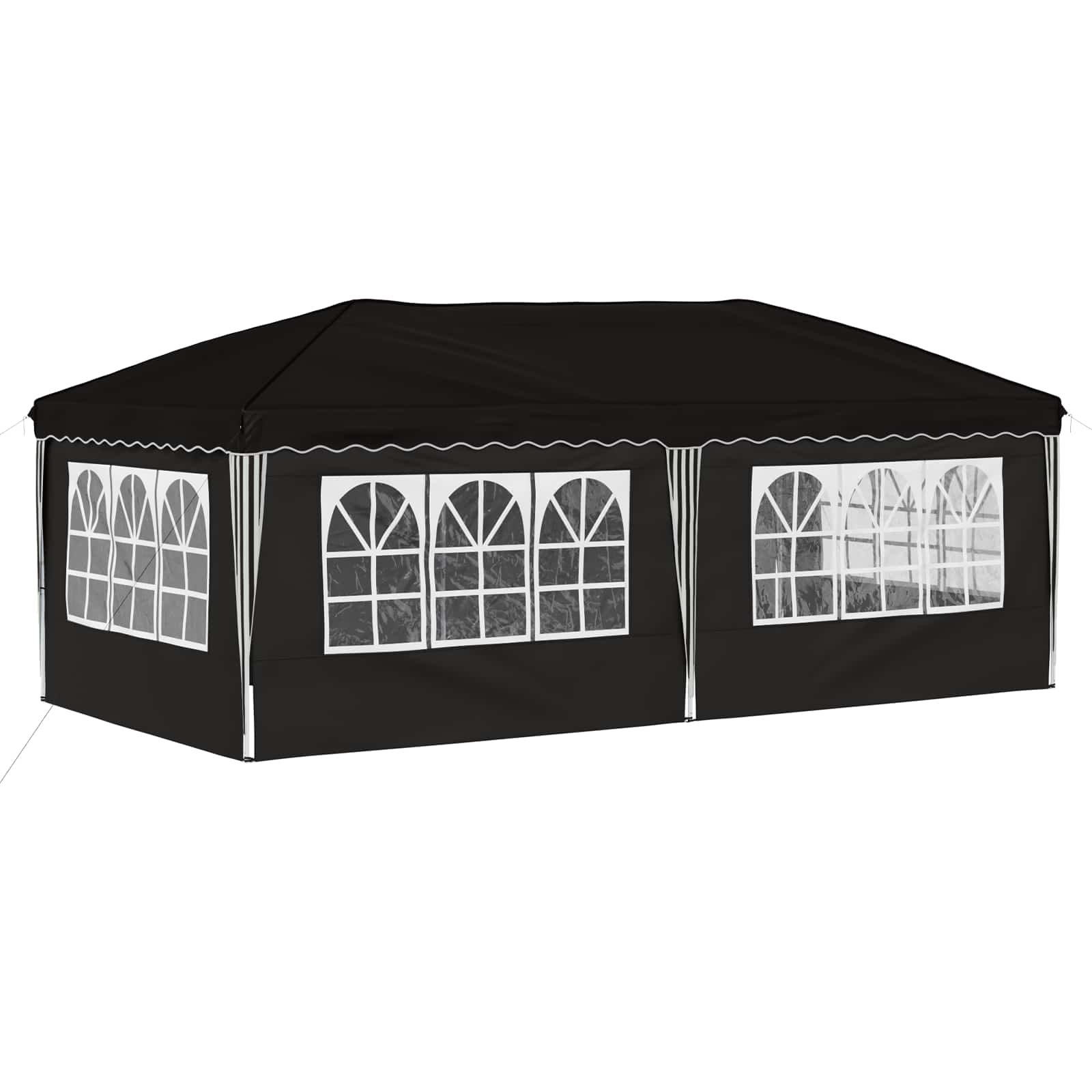 Tenda per feste a pop-up 575 x 288 x 245 cm Nero | homemem39
