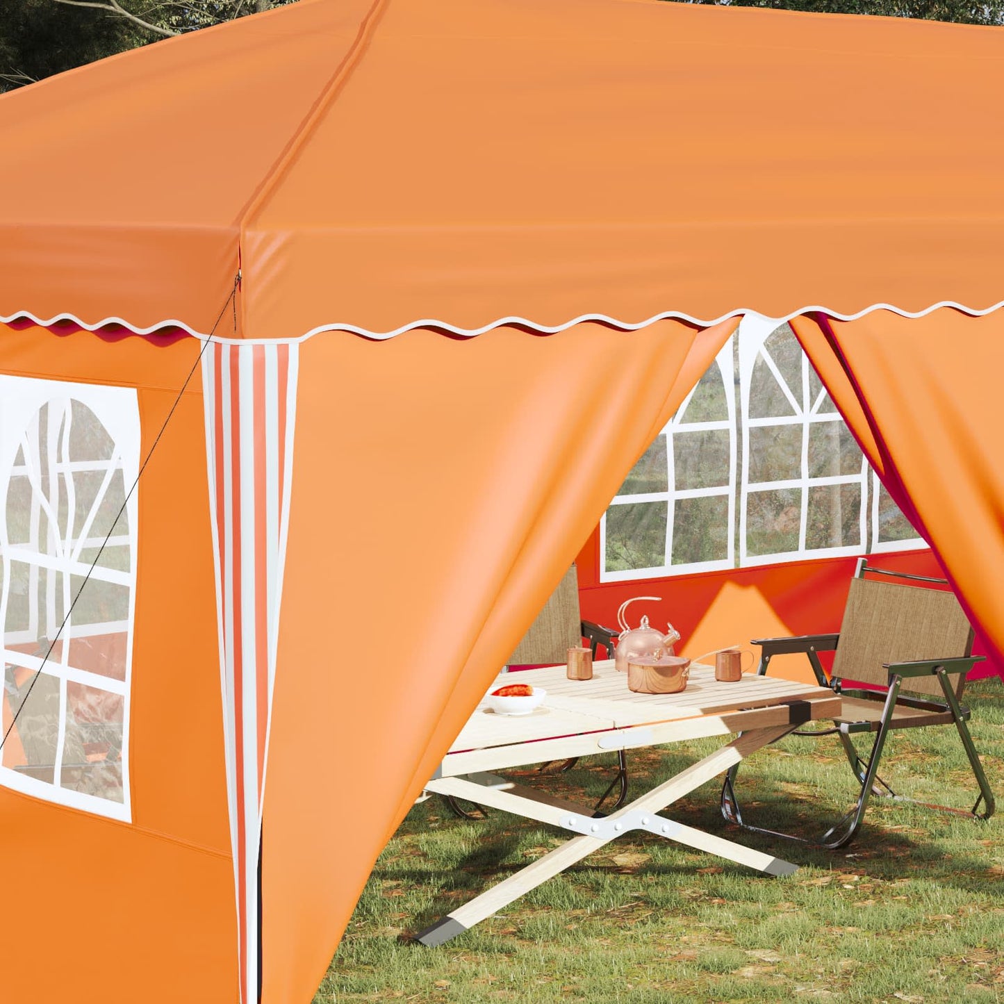 Tenda per feste a pop-up 575 x 288 x 245 cm Arancione | homemem39