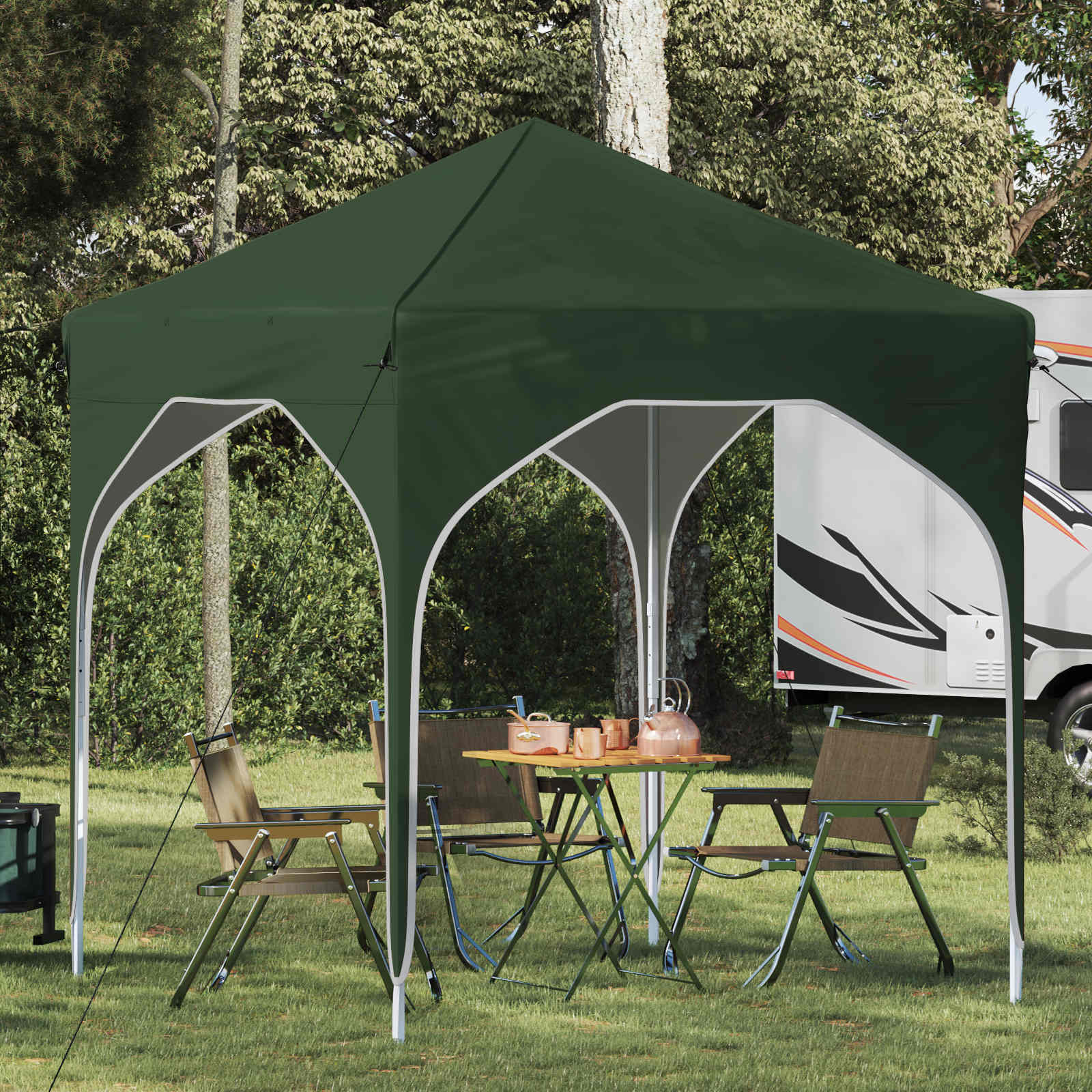 Tenda per feste a pop-up 194 x 194 x 245 cm Verde | homemem39