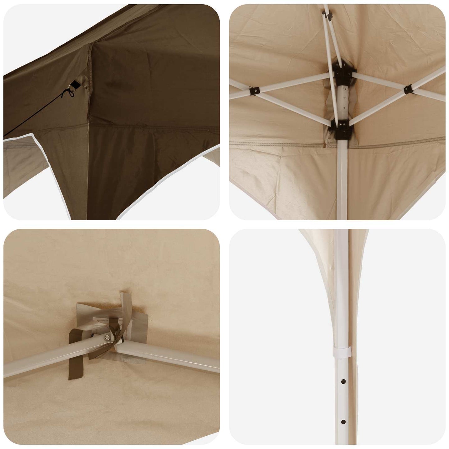 Tenda per feste a pop-up 194 x 194 x 245 cm Tortora | homemem39