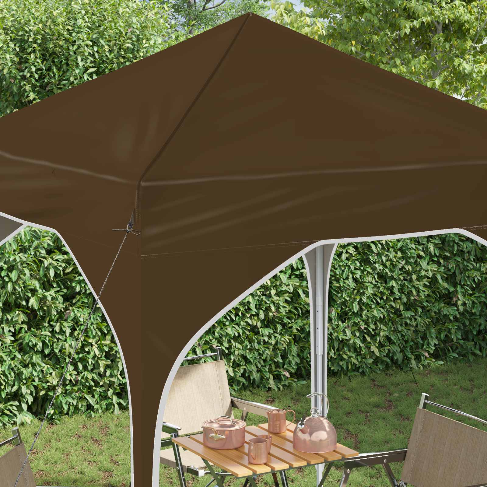 Tenda per feste a pop-up 194 x 194 x 245 cm Tortora | homemem39