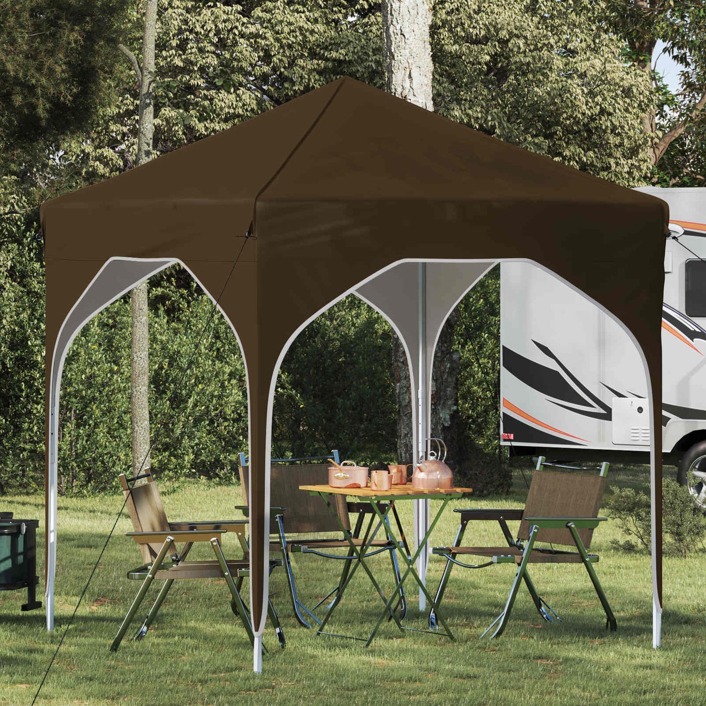 Tenda per feste a pop-up 194 x 194 x 245 cm Tortora | homemem39