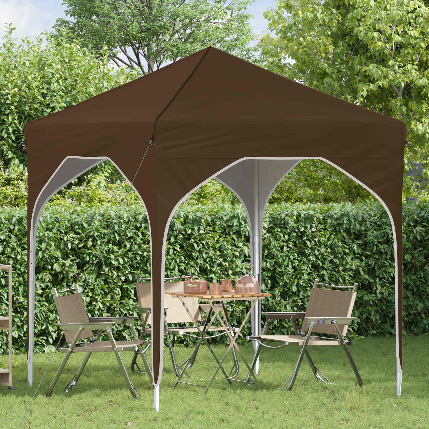 Tenda per feste a pop-up 194 x 194 x 245 cm Tortora