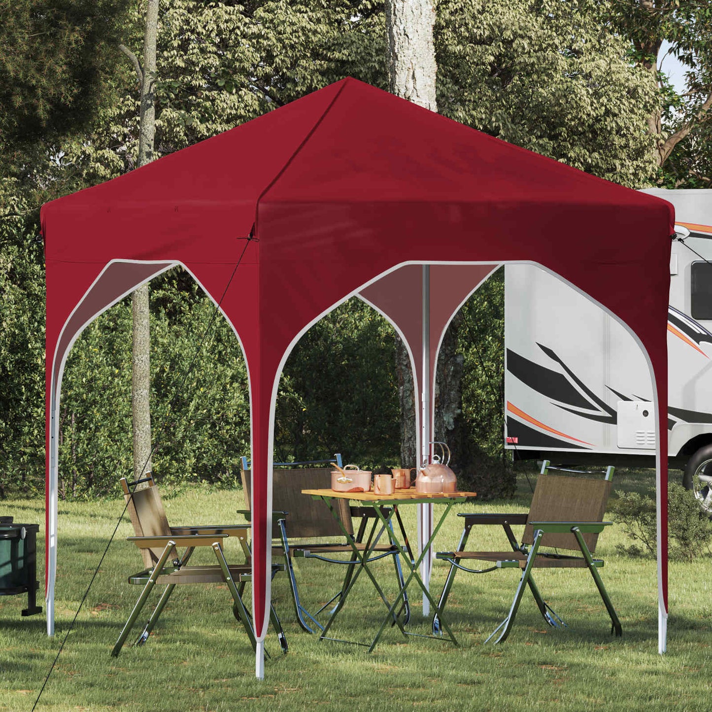Tenda per feste a pop-up 194 x 194 x 245 cm Borgogna