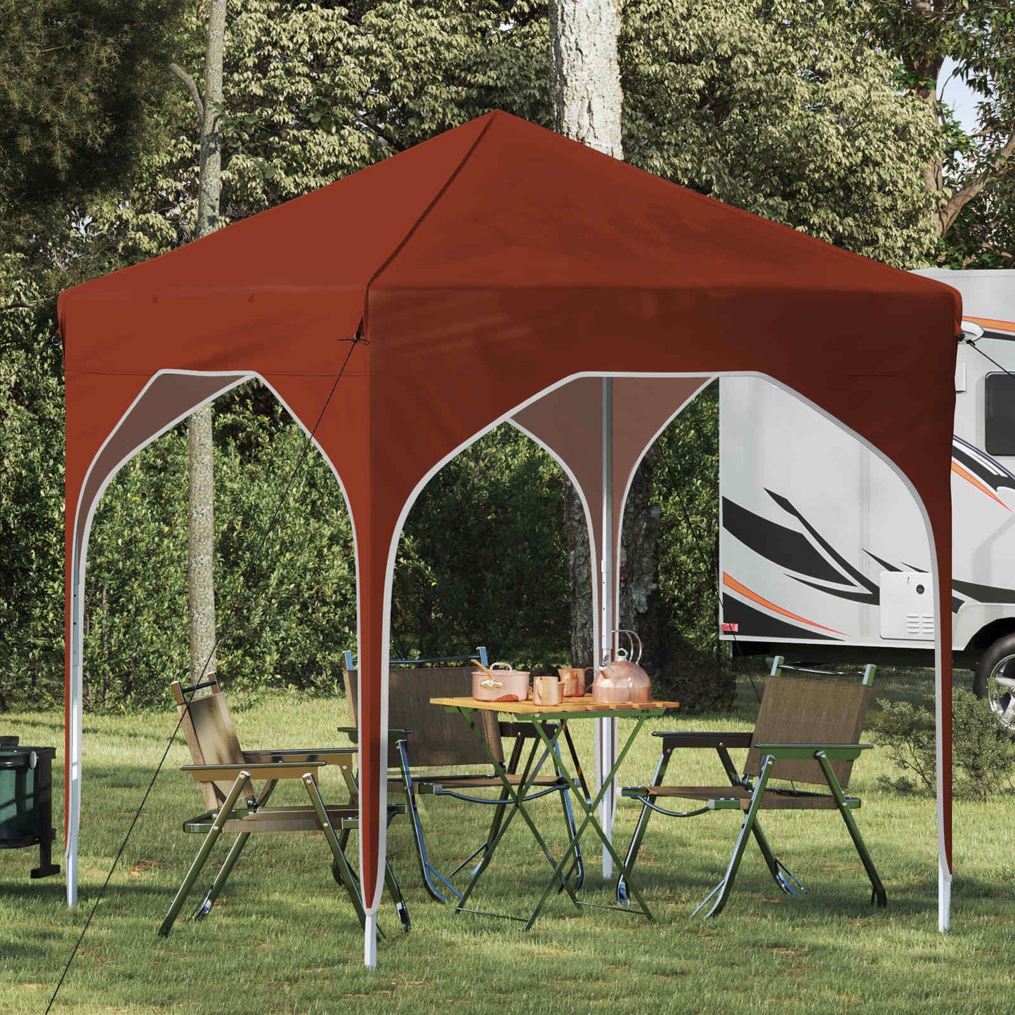 Tenda per feste a pop-up 194 x 194 x 245 cm Terracotta | homemem39