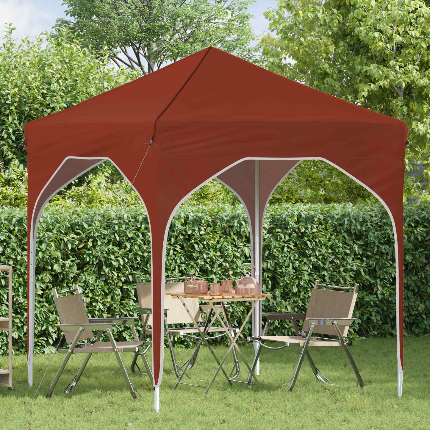 Tenda per feste a pop-up 194 x 194 x 245 cm Terracotta
