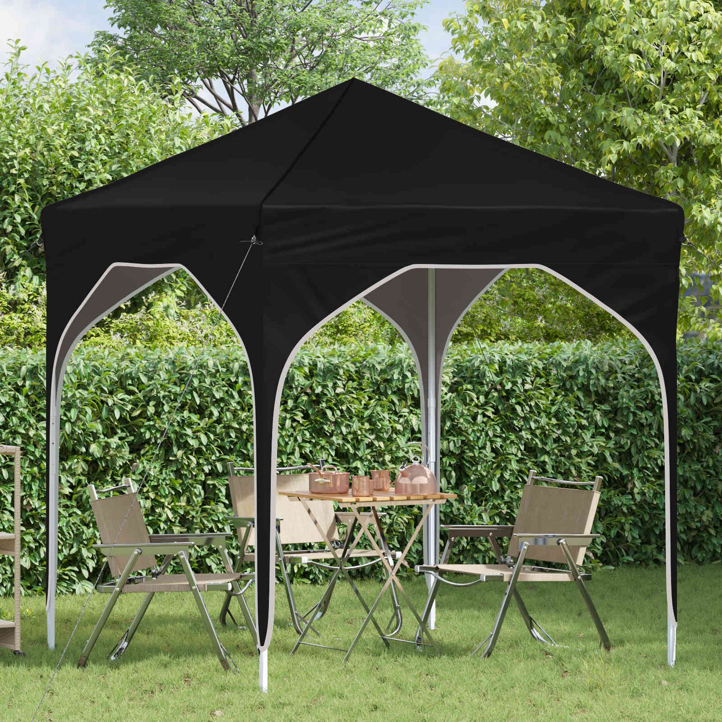 Tenda per feste a pop-up 194 x 194 x 245 cm Nero | homemem39