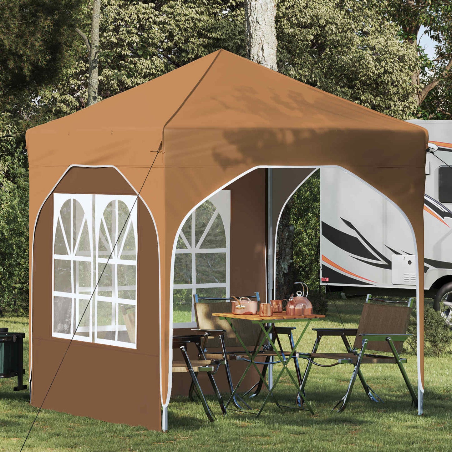 Tenda per feste a pop-up 192 x 192 x 245 cm Beige | homemem39