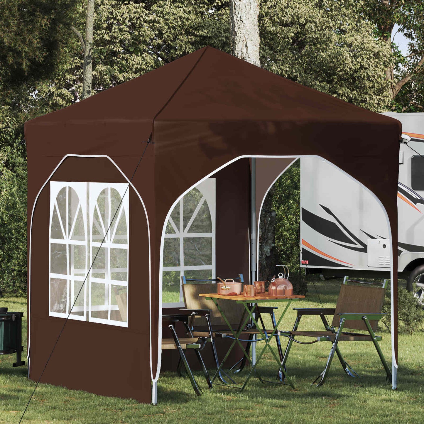 Tenda per feste a pop-up 192 x 192 x 245 cm Marrone | homemem39
