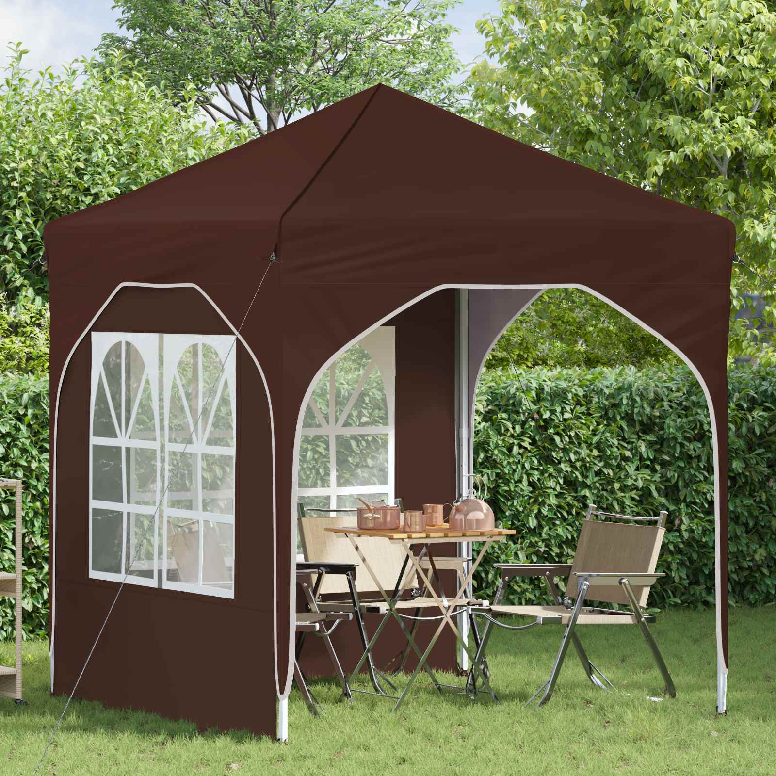 Tenda per feste a pop-up 192 x 192 x 245 cm Marrone | homemem39