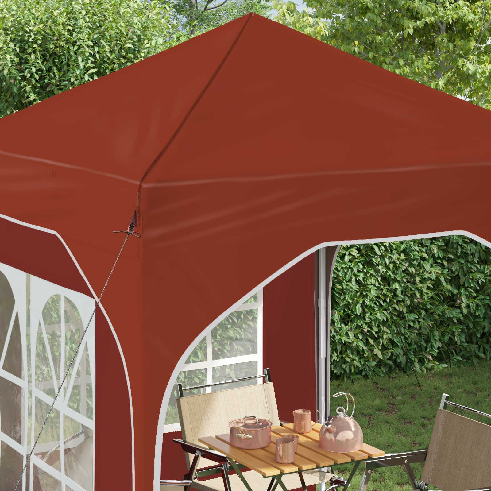 Tenda per feste a pop-up 192 x 192 x 245 cm Terracotta | homemem39