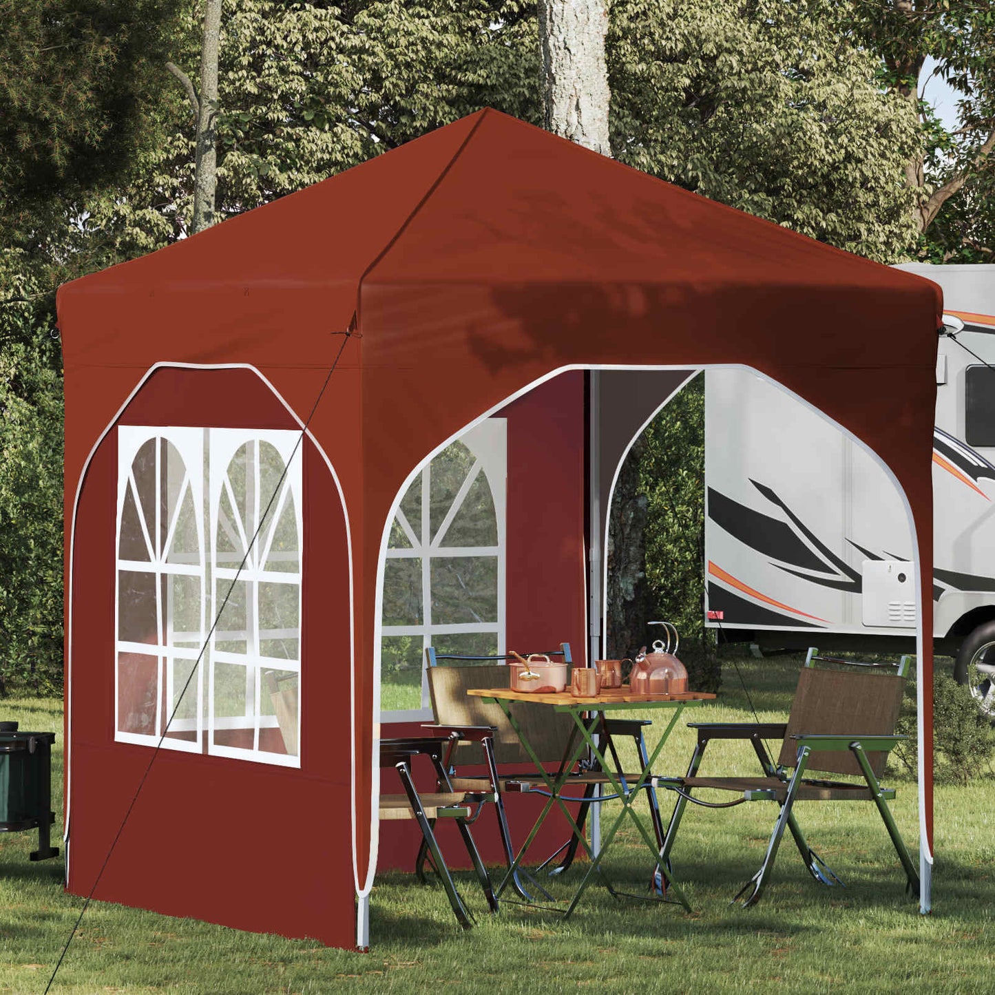 Tenda per feste a pop-up 192 x 192 x 245 cm Terracotta | homemem39