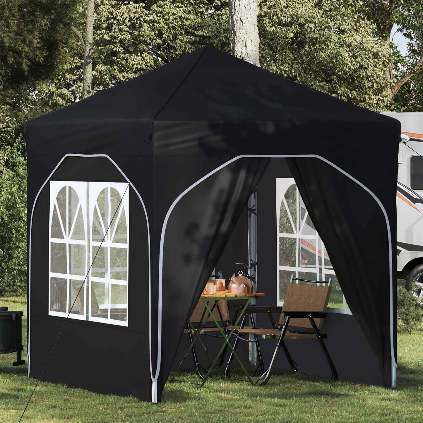 Tenda per feste a pop-up 192 x 192 x 245 cm Antracite | homemem39