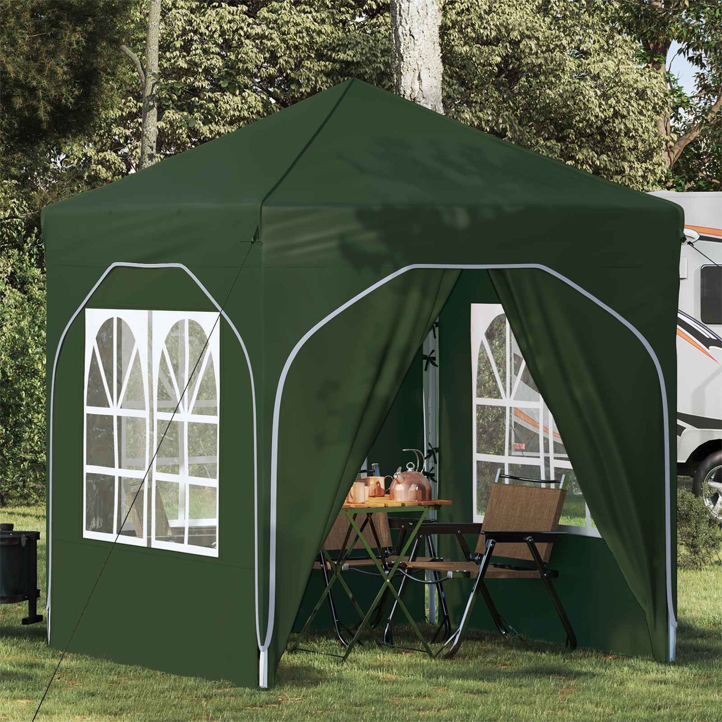Tenda per feste a pop-up 192 x 192 x 245 cm Verde
