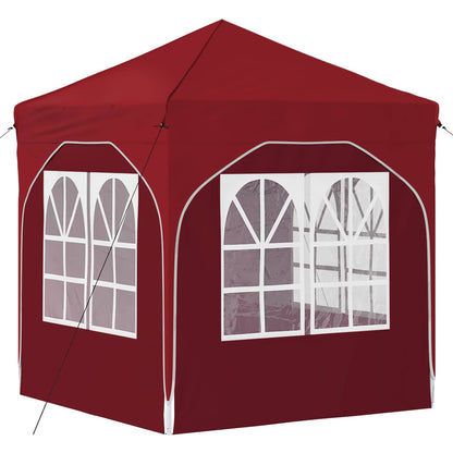 Tenda per feste a pop-up 192 x 192 x 245 cm Borgogna | homemem39