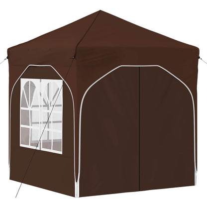 Tenda per feste a pop-up 192 x 192 x 245 cm Marrone