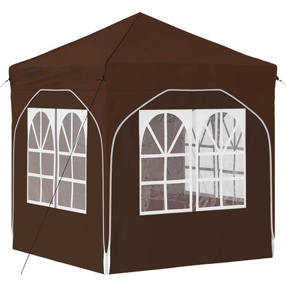 Tenda per feste a pop-up 192 x 192 x 245 cm Marrone