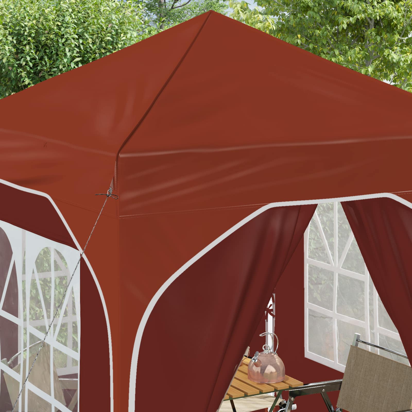 Tenda per feste a pop-up 192 x 192 x 245 cm Terracotta | homemem39