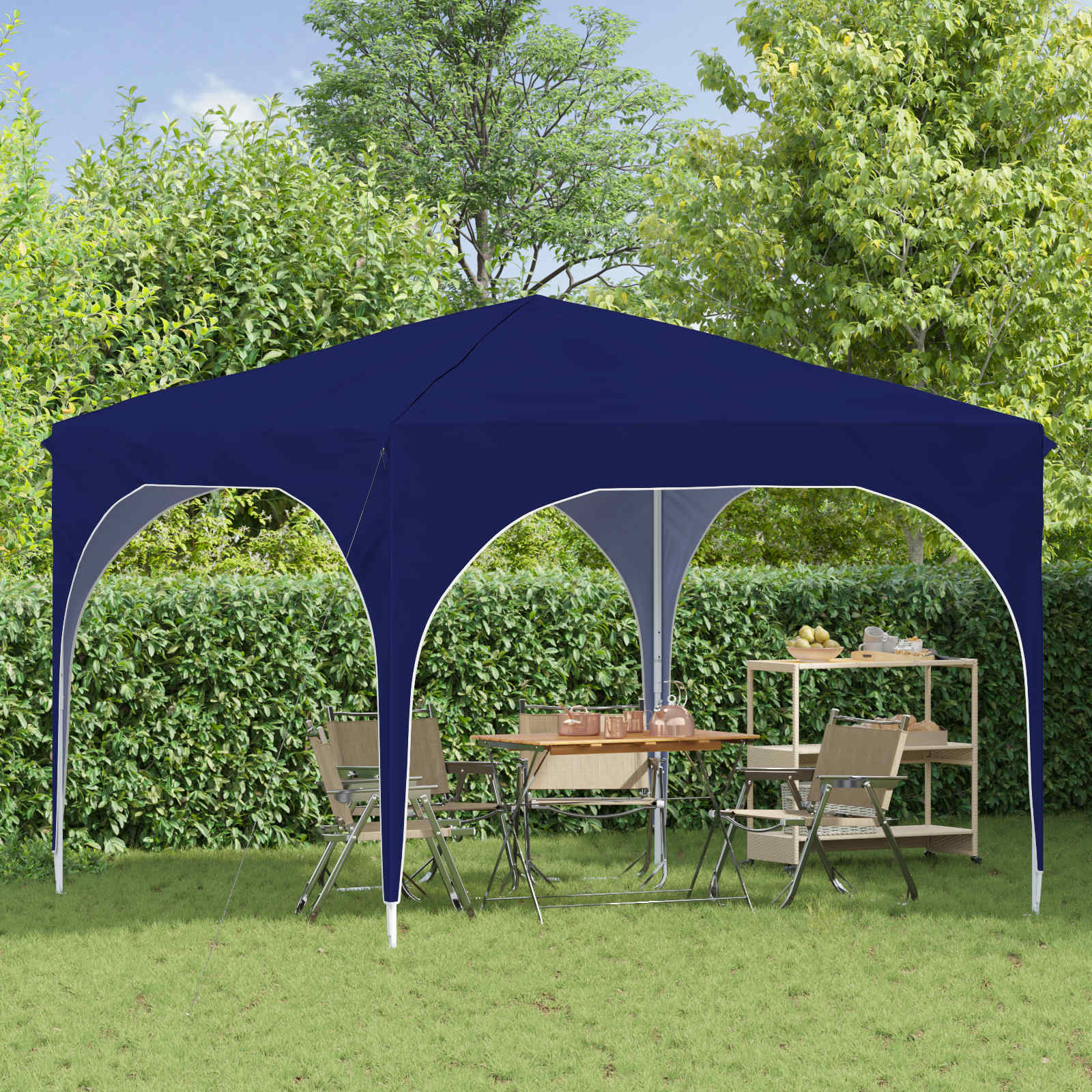 Tenda per feste a pop-up 290 x 290 x 245 cm Blu | homemem39