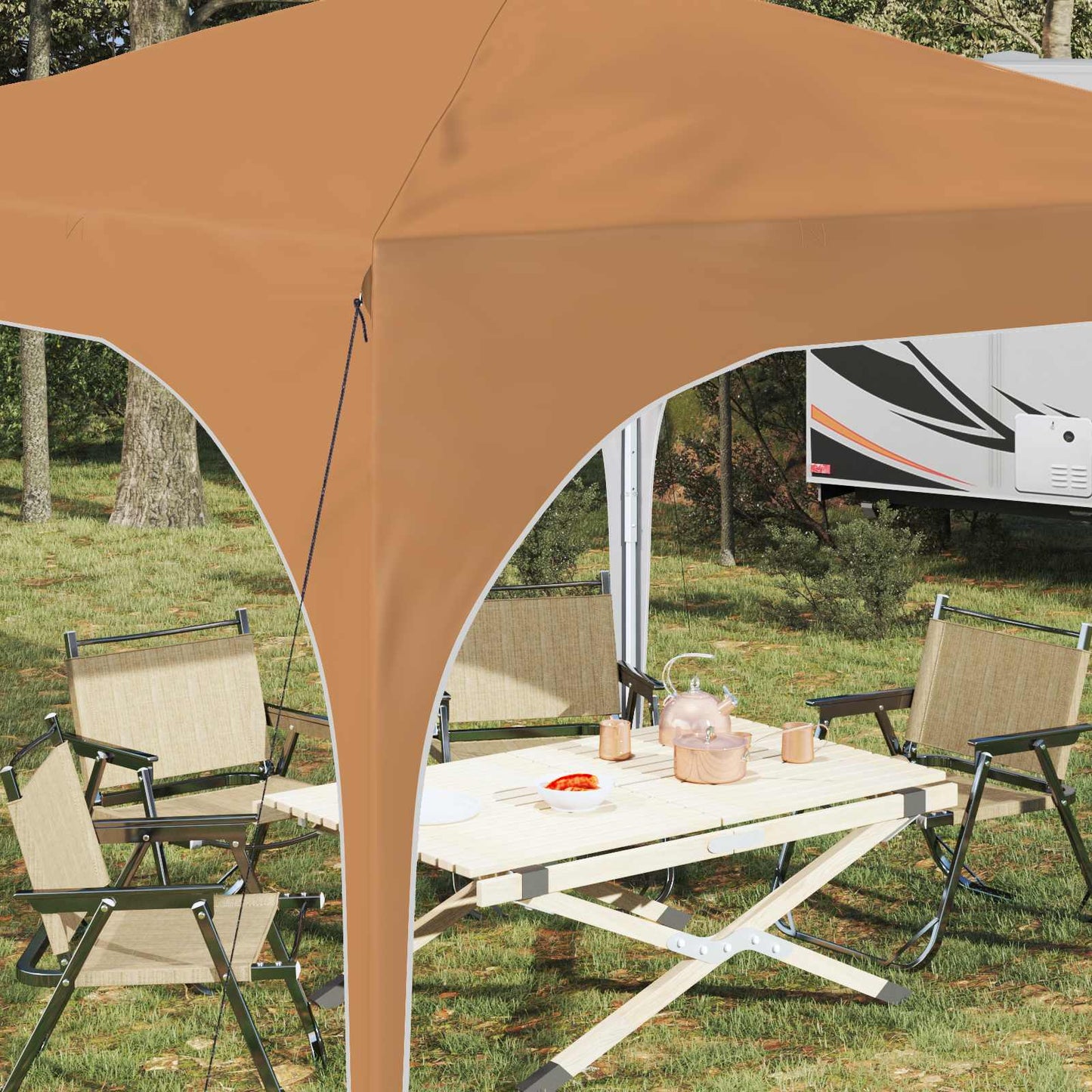 Tenda per feste a pop-up 290 x 290 x 245 cm Beige | homemem39