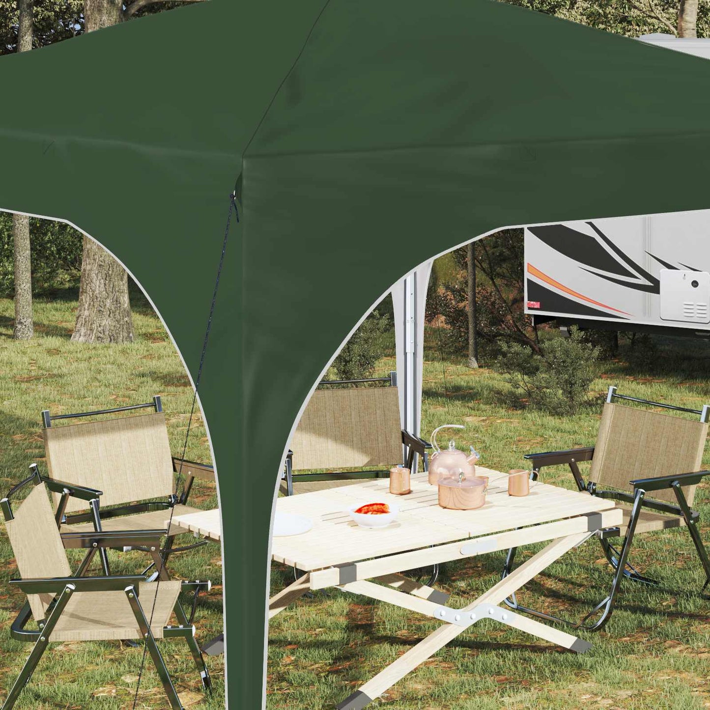 Tenda per feste a pop-up 290 x 290 x 245 cm Verde | homemem39
