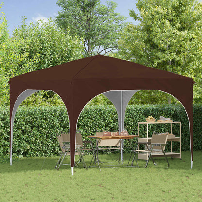Tenda per feste a pop-up 290 x 290 x 245 cm Marrone