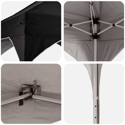 Tenda per feste a pop-up 290 x 290 x 245 cm Nero