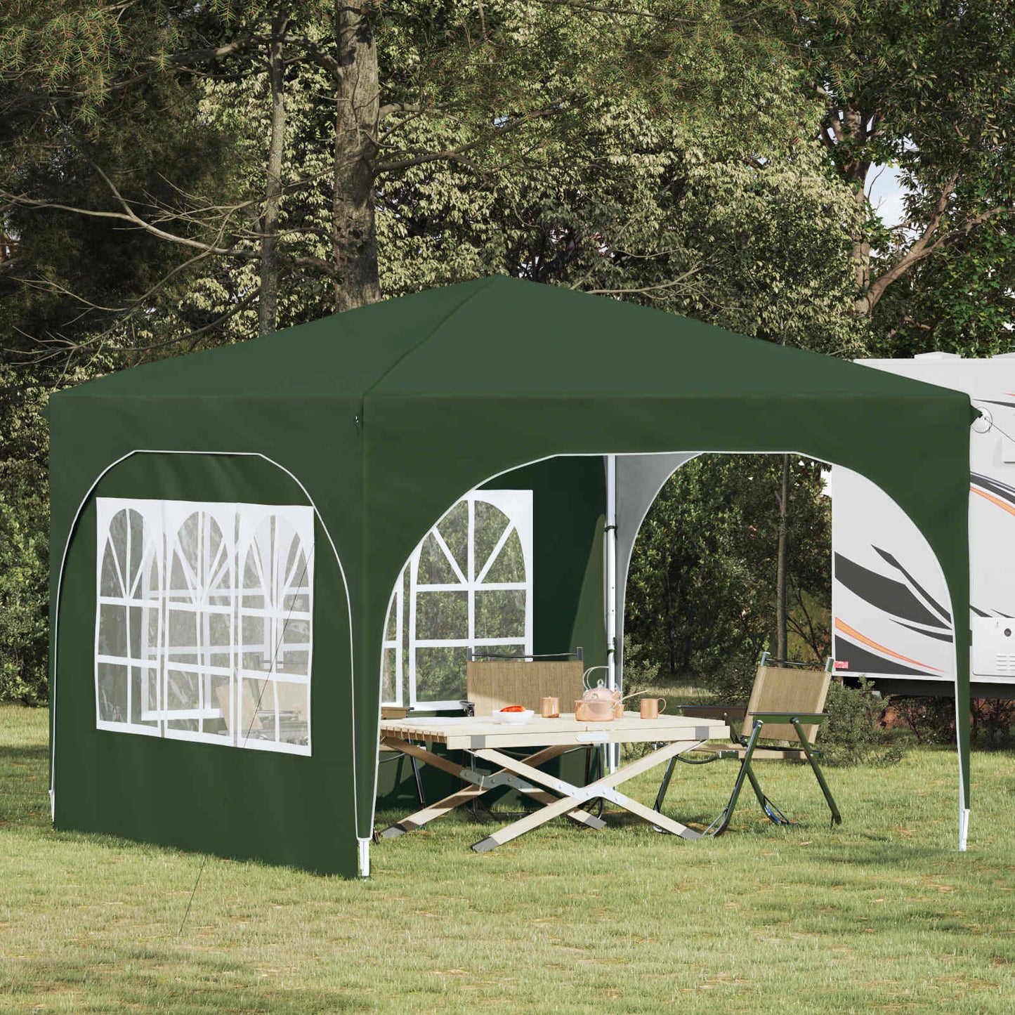 Tenda per feste a pop-up 290 x 290 x 245 cm Verde