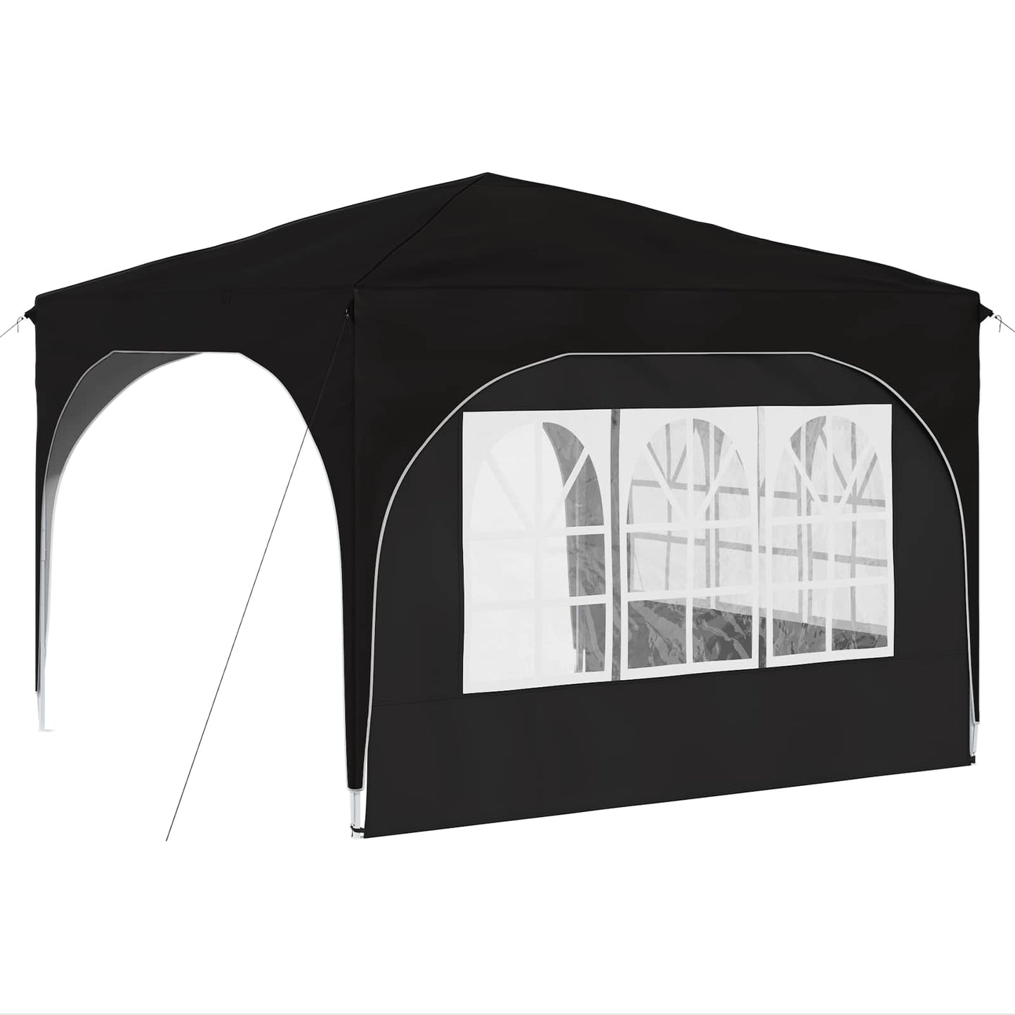 Tenda per feste a pop-up 290 x 290 x 245 cm Nero