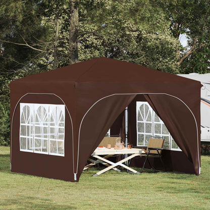 Tenda per feste a pop-up 290 x 290 x 245 cm Marrone
