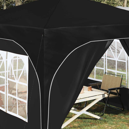 Tenda per feste a pop-up 290 x 290 x 245 cm Nero