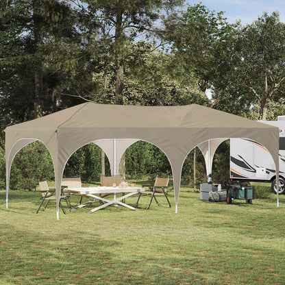 Tenda per feste a pop-up 575 x 288 x 245 cm Crema