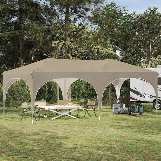 Tenda per feste a pop-up 575 x 288 x 245 cm Crema
