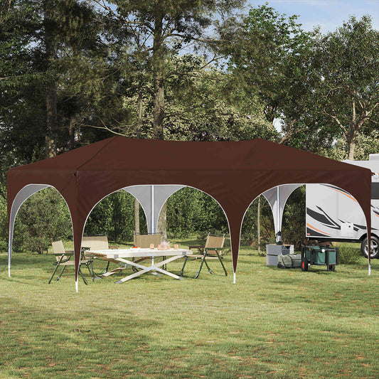 Tenda per feste a pop-up 575 x 288 x 245 cm Marrone