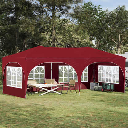 Tenda per feste a pop-up 575 x 288 x 245 cm Borgogna
