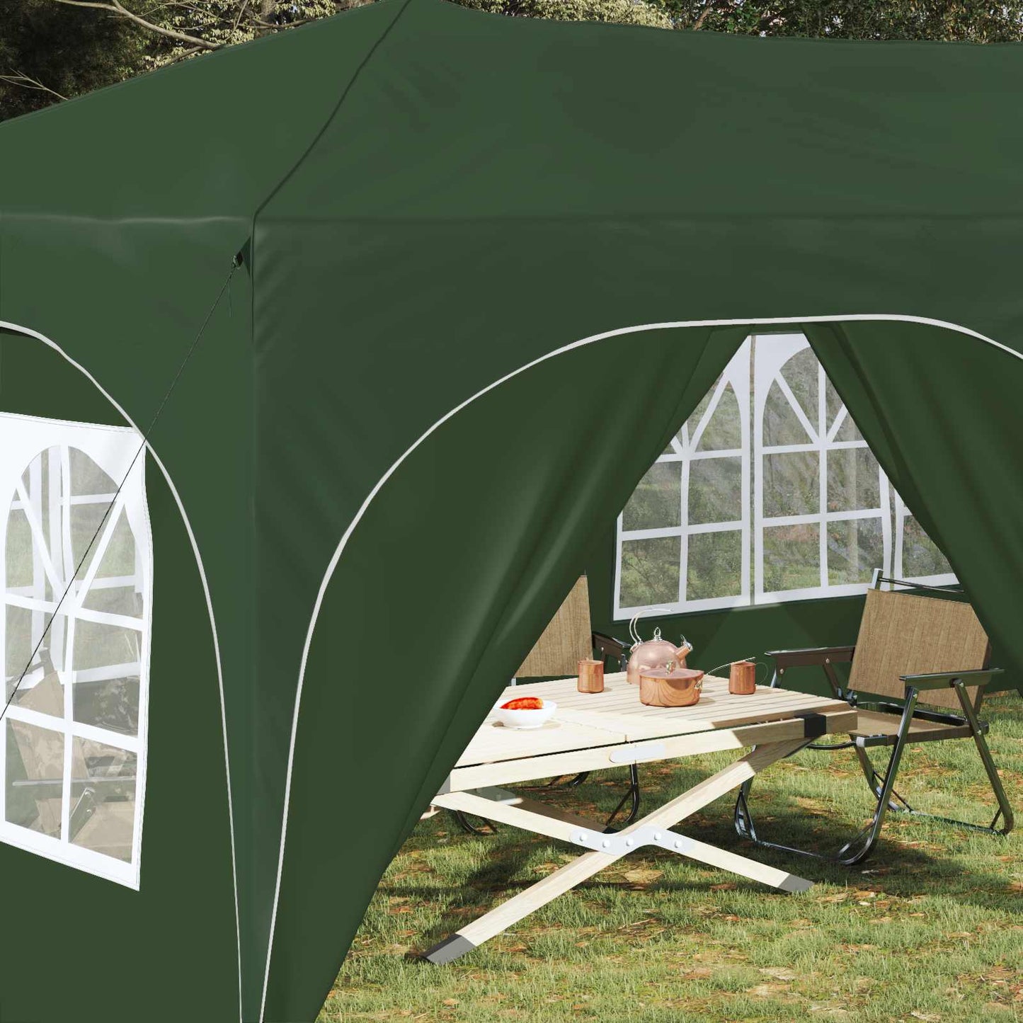 Tenda per feste a pop-up Verde 575 x 288 x 245 cm | homemem39