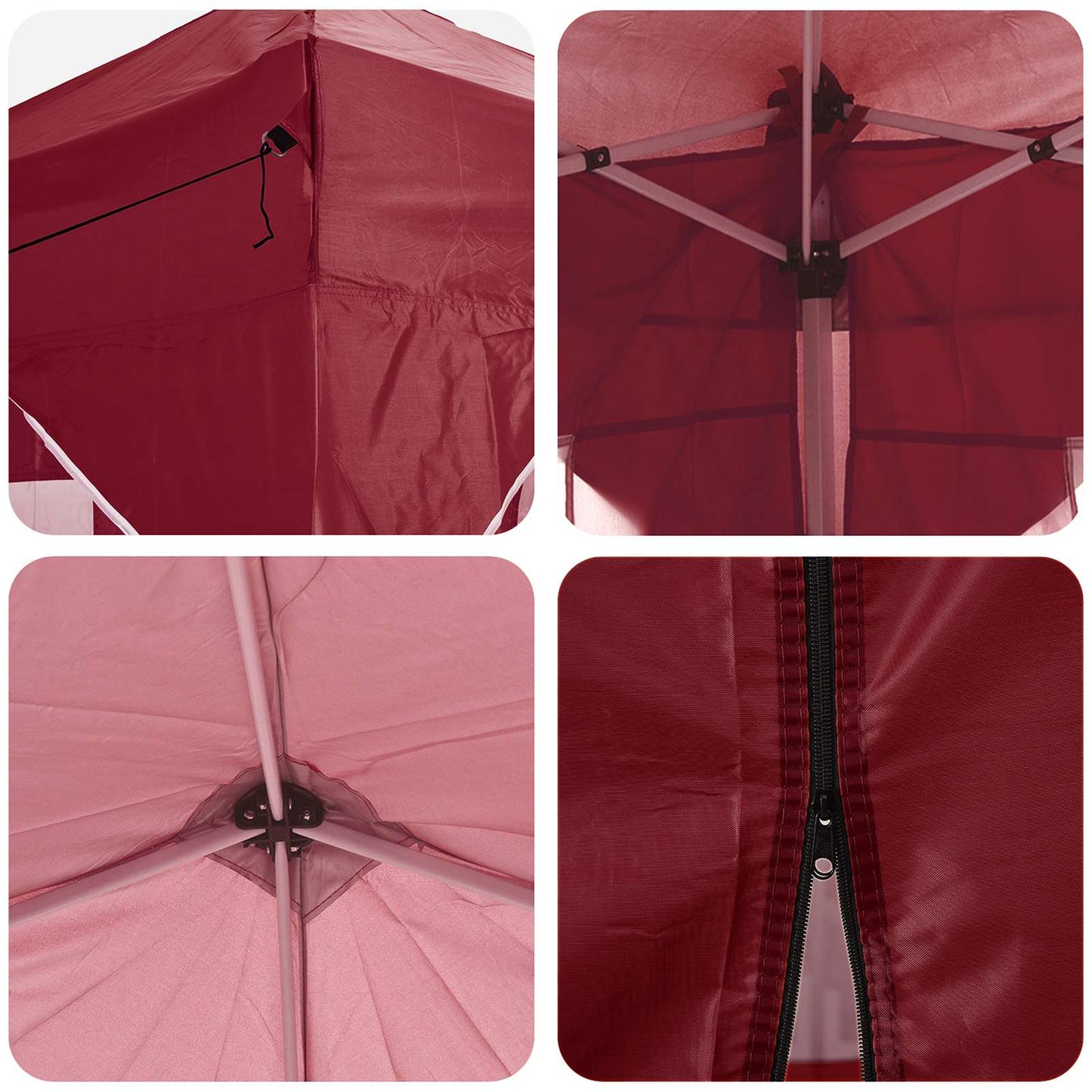 Tenda per feste a pop-up 575 x 288 x 245 cm Borgogna