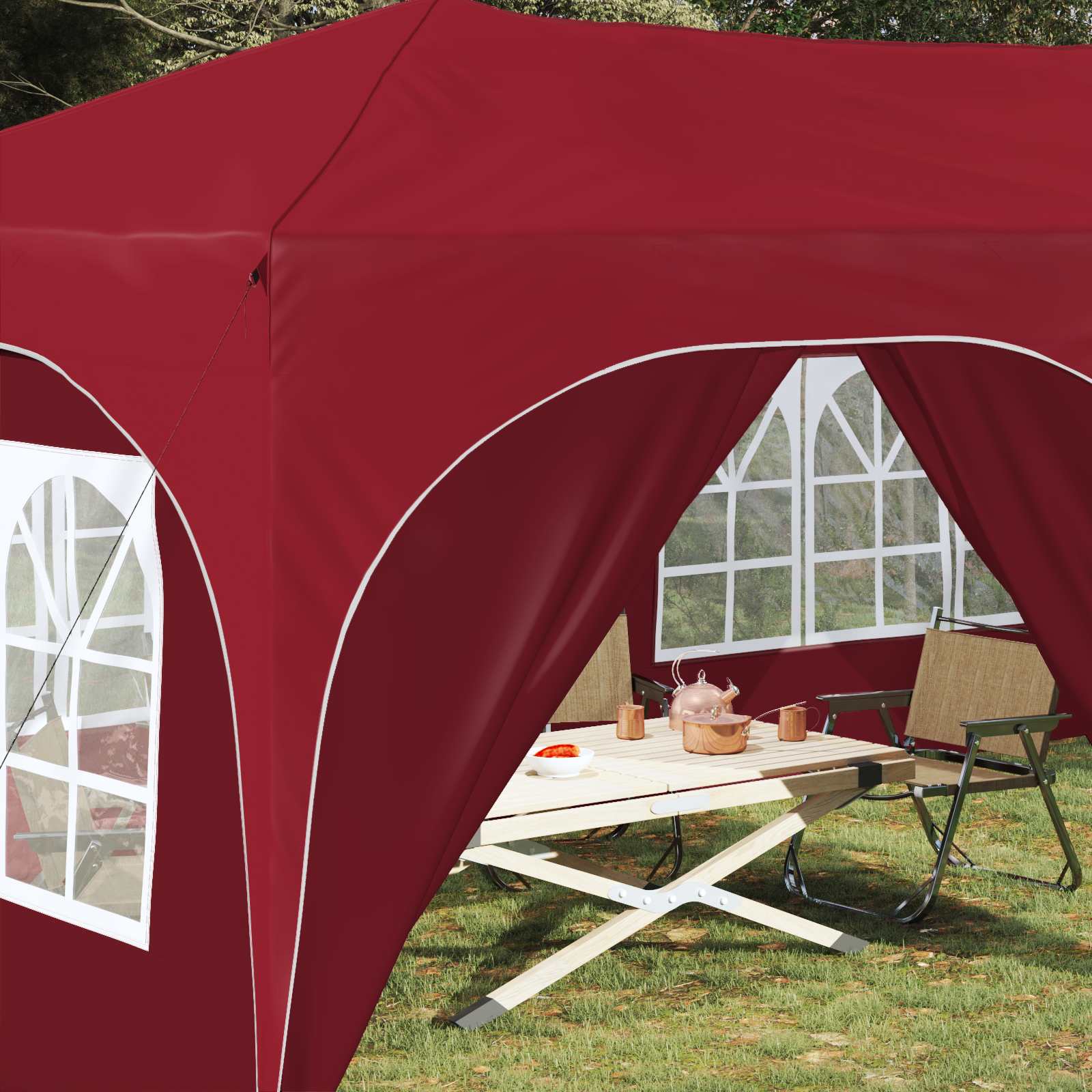 Tenda per feste a pop-up Borgogna 575 x 288 x 245 cm | homemem39