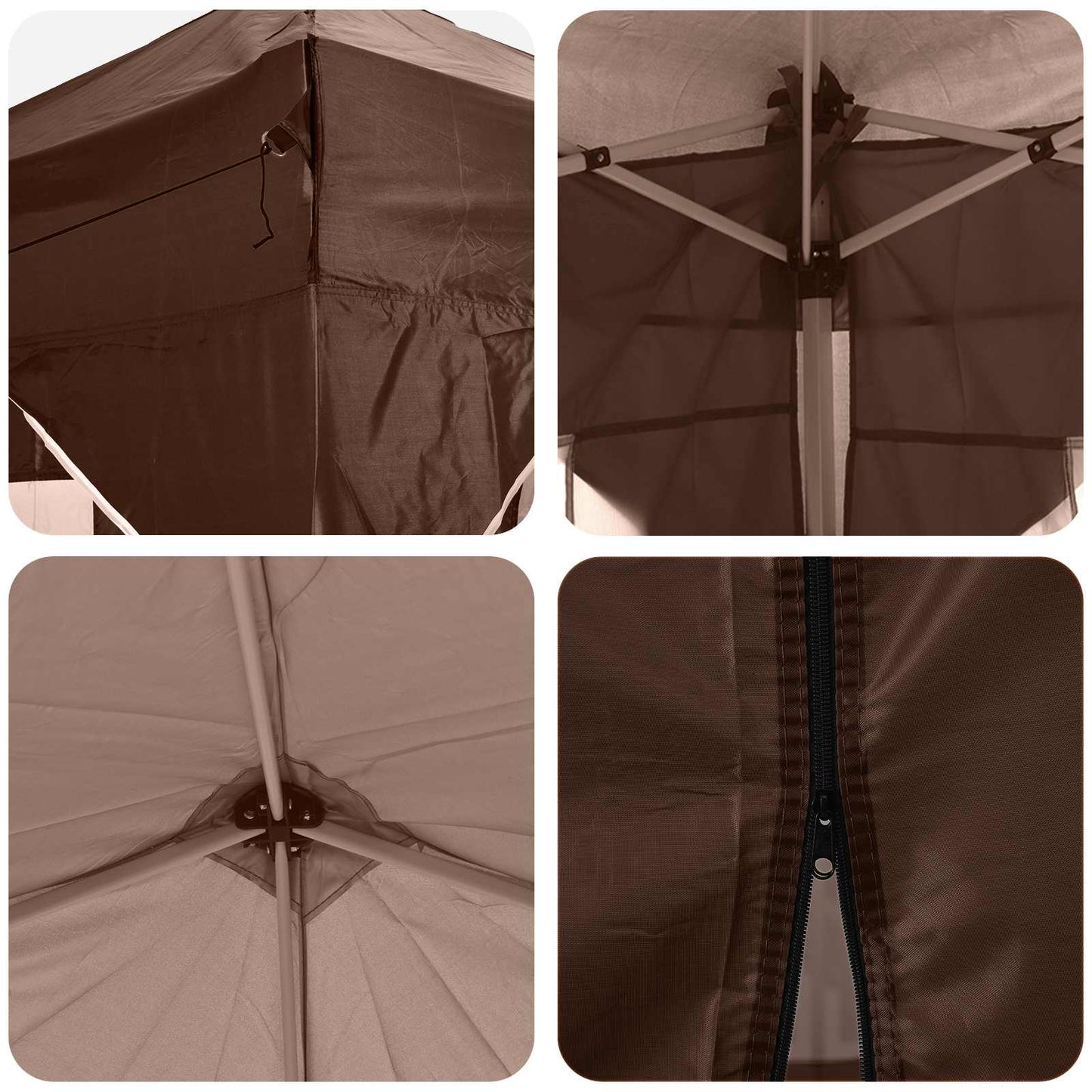 Tenda per feste a pop-up 575 x 288 x 245 cm Marrone