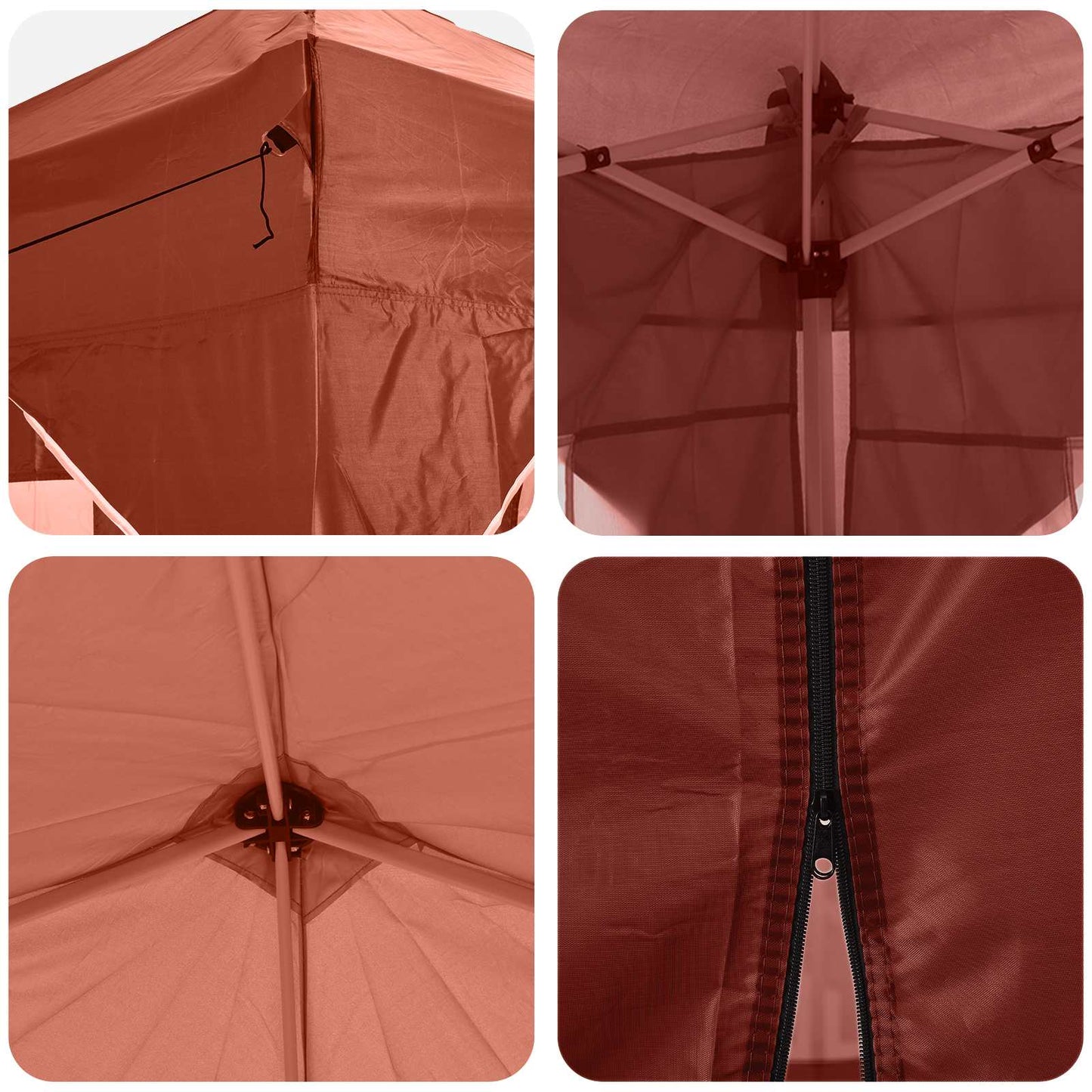 Tenda per feste a pop-up 575 x 288 x 245 cm Terracotta
